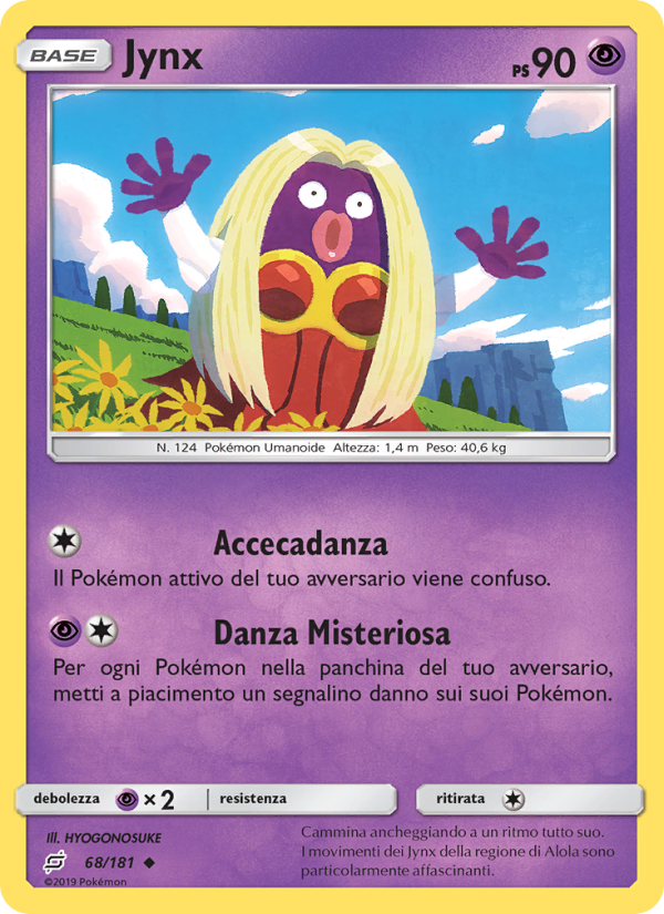 Jynx 068/196 — Team Up (Italian Pokémon TCG card)