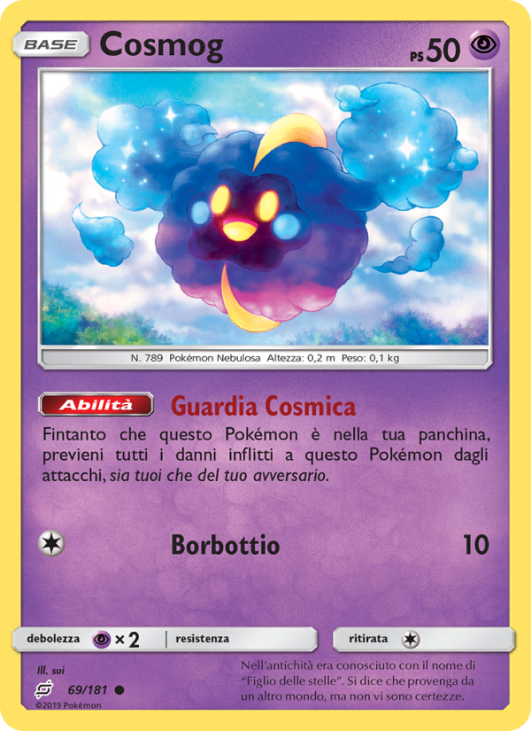 Cosmog 069/196 — Team Up (Italian Pokémon TCG card)