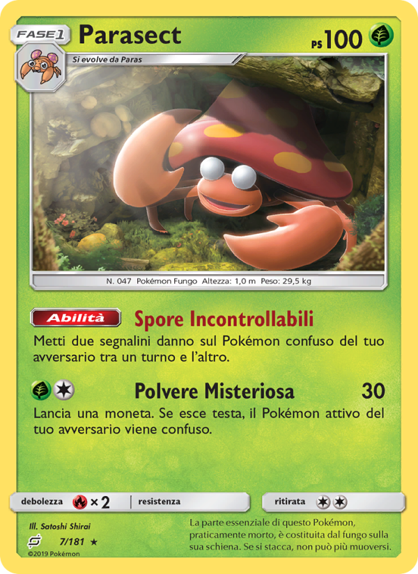 Parasect 007/196 — Team Up (Italian Pokémon TCG card)