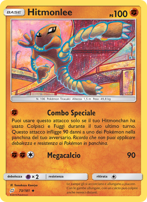 Hitmonlee 073/196 — Team Up (Italian Pokémon TCG card)