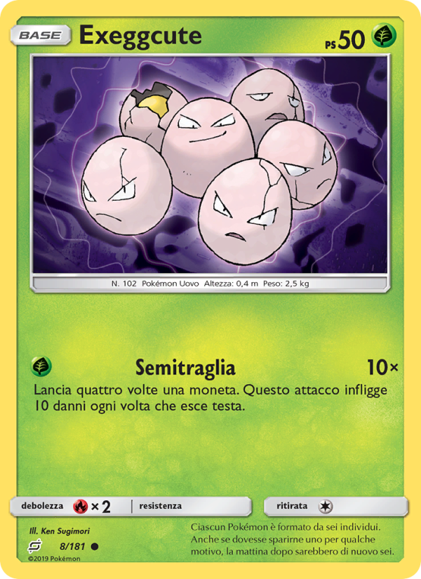 Exeggcute 008/196 — Team Up (Italian Pokémon TCG card)