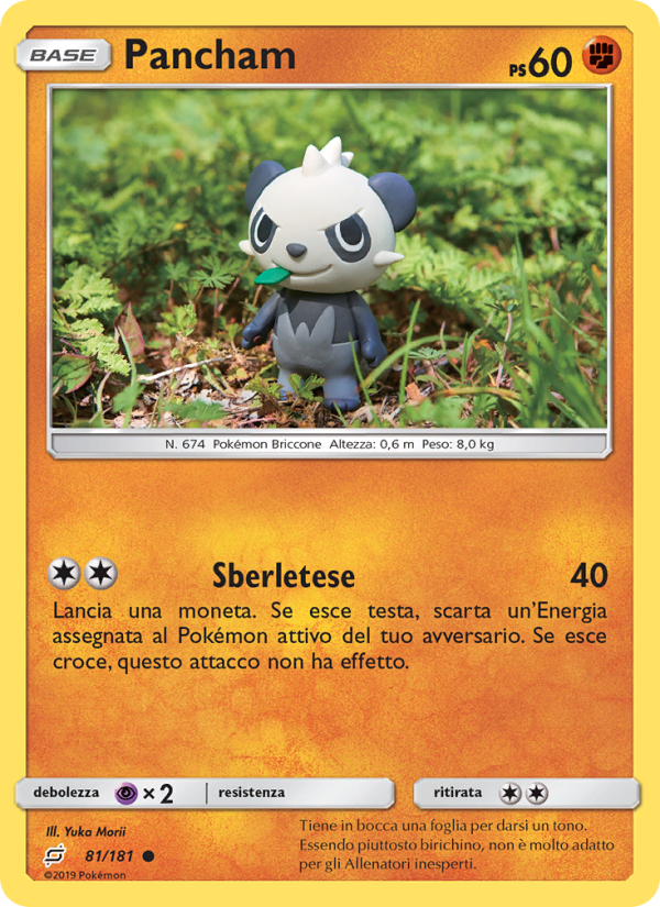 Pancham 081/196 — Team Up (Italian Pokémon TCG card)