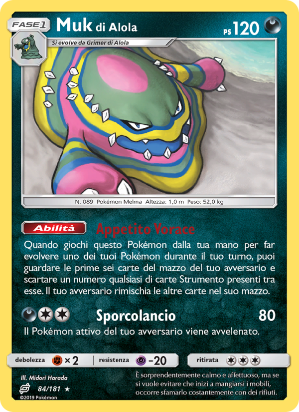 Muk di Alola 084/196 — Team Up (Italian Pokémon TCG card)