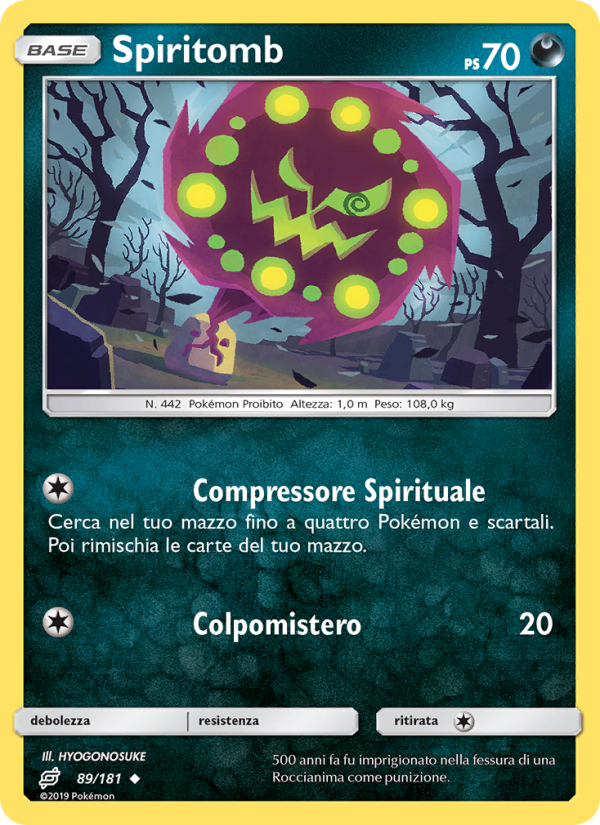 Spiritomb 089/196 — Team Up (Italian Pokémon TCG card)
