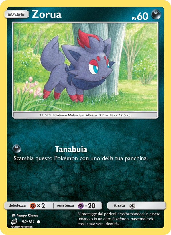 Zorua 090/196 — Team Up (Italian Pokémon TCG card)