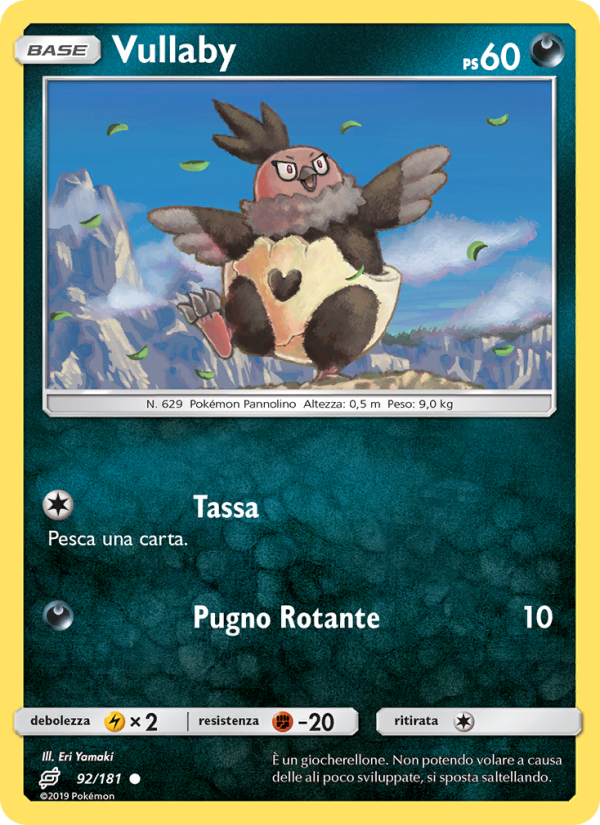 Vullaby 092/196 — Team Up (Italian Pokémon TCG card)