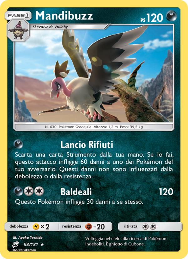 Mandibuzz 093/196 — Team Up (Italian Pokémon TCG card)