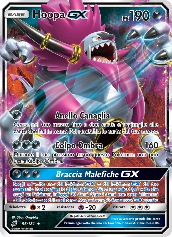 Hoopa GX 096/196 — Team Up (Italian Pokémon TCG card)