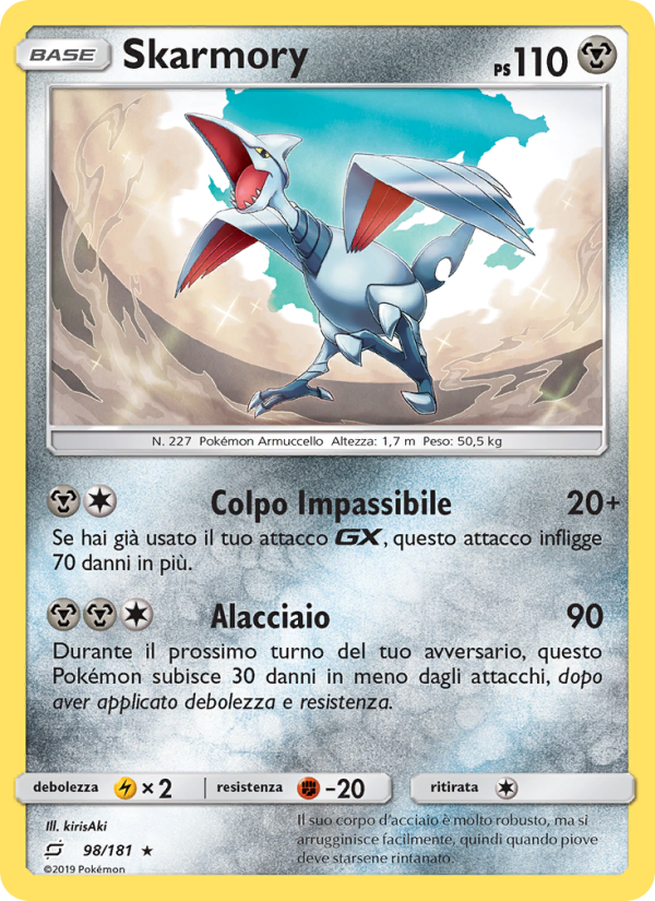 Skarmory 098/196 — Team Up (Italian Pokémon TCG card)