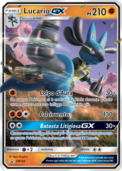 Lucario GX SM100 — Sun & Moon Promos (Italian Pokémon TCG card)