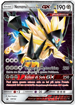 Necrozma Criniera del Vespro GX SM102 — Sun & Moon Promos (Italian Pokémon TCG card)