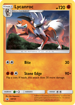 Lycanroc SM105 — Sun & Moon Promos (Italian Pokémon TCG card)