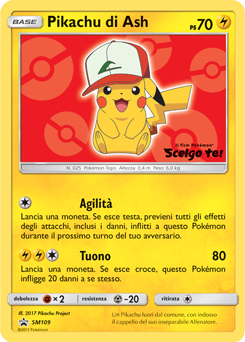 Ash's Pikachu SM109 — Sun & Moon Promos (Italian Pokémon TCG card)