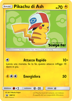 Ash's Pikachu SM112 — Sun & Moon Promos (Italian Pokémon TCG card)