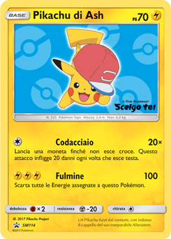 Ash's Pikachu SM114 — Sun & Moon Promos (Italian Pokémon TCG card)