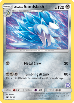 Sandslash di Alola SM127 — Sun & Moon Promos (Italian Pokémon TCG card)