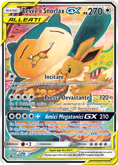 Eevee e Snorlax GX SM169 — Sun & Moon Promos (Italian Pokémon TCG card)