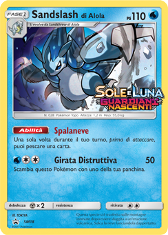 Sandslash di Alola SM18 — Sun & Moon Promos (Italian Pokémon TCG card)