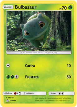 Bulbasaur SM198 — Sun & Moon Promos (Italian Pokémon TCG card)