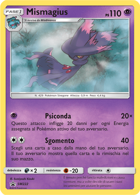 Mismagius SM222 — Sun & Moon Promos (Italian Pokémon TCG card)