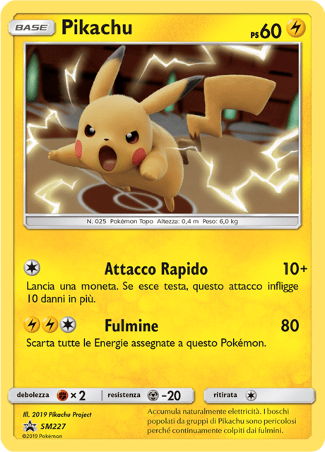 Pikachu SM227 — Sun & Moon Promos (Italian Pokémon TCG card)