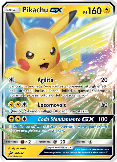 Pikachu GX SM232 — Sun & Moon Promos (Italian Pokémon TCG card)