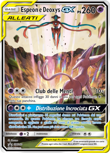 Espeon e Deoxys GX SM240 — Sun & Moon Promos (Italian Pokémon TCG card)