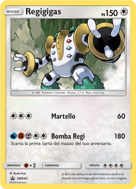 Regigigas SM243 — Sun & Moon Promos (Italian Pokémon TCG card)