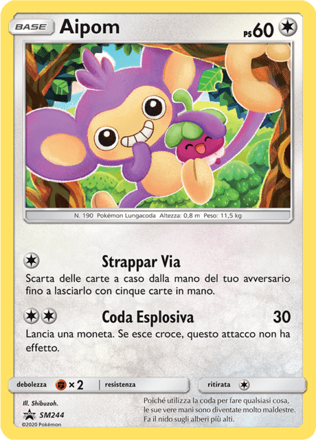 Aipom SM244 — Sun & Moon Promos (Italian Pokémon TCG card)