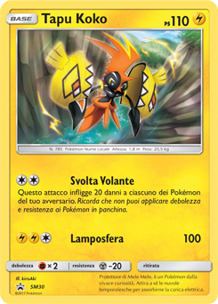 Tapu Koko SM30 — Sun & Moon Promos (Italian Pokémon TCG card)