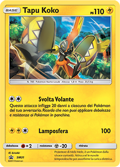 Tapu Koko SM31 — Sun & Moon Promos (Italian Pokémon TCG card)