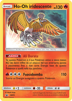 Ho-Oh iridescente SM70 — Sun & Moon Promos (Italian Pokémon TCG card)