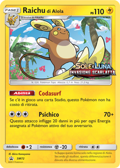 Raichu di Alola SM72 — Sun & Moon Promos (Italian Pokémon TCG card)