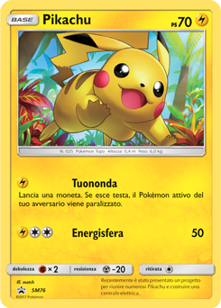 Pikachu SM76 — Sun & Moon Promos (Italian Pokémon TCG card)