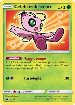 Celebi iridescente SM79 — Sun & Moon Promos (Italian Pokémon TCG card)