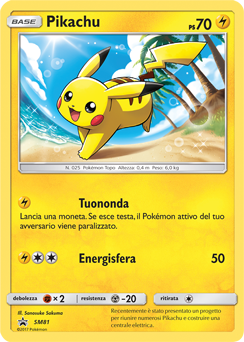 Pikachu SM81 — Sun & Moon Promos (Italian Pokémon TCG card)