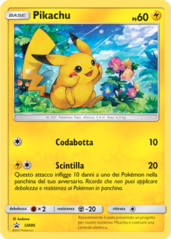 Pikachu SM86 — Sun & Moon Promos (Italian Pokémon TCG card)