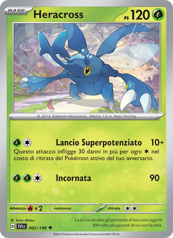 Heracross 002/258 — Scarlet & Violet (Italian Pokémon TCG card)