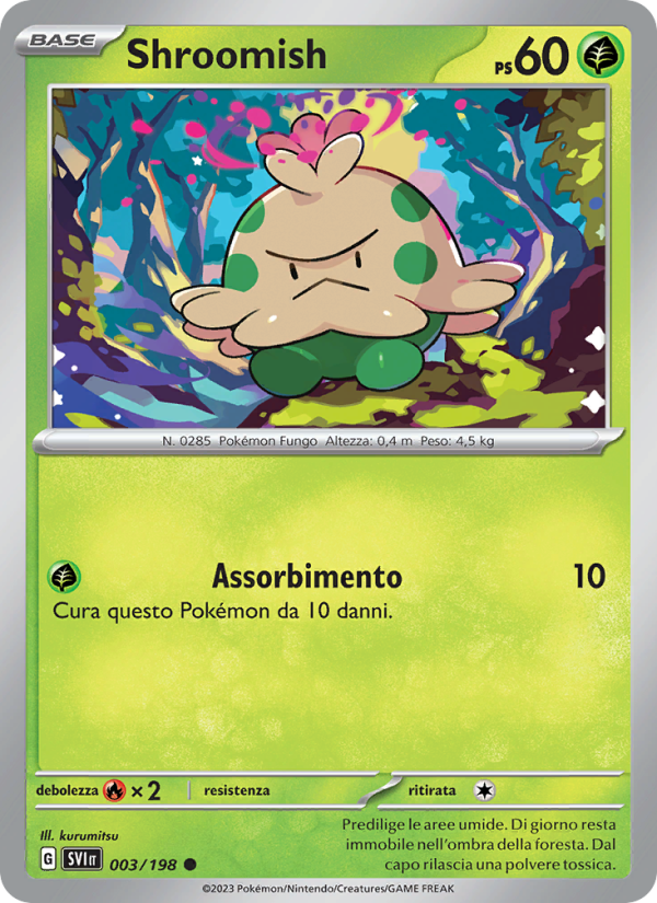 Shroomish 003/258 — Scarlet & Violet (Italian Pokémon TCG card)