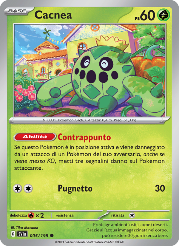 Cacnea 005/258 — Scarlet & Violet (Italian Pokémon TCG card)
