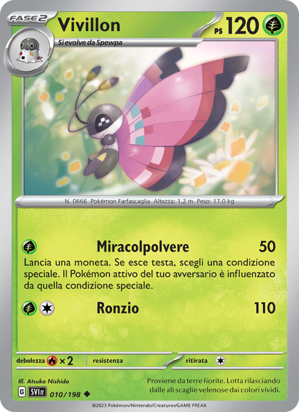 Vivillon 010/258 — Scarlet & Violet (Italian Pokémon TCG card)