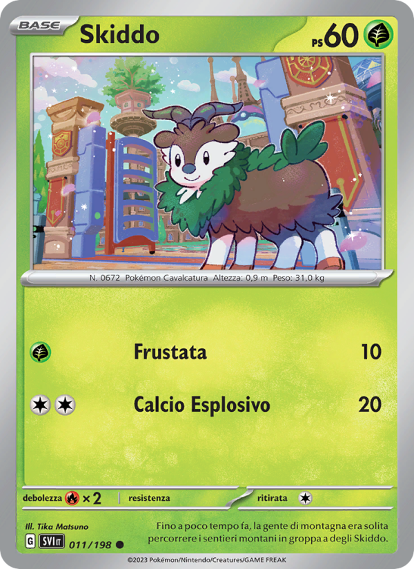 Skiddo 011/258 — Scarlet & Violet (Italian Pokémon TCG card)
