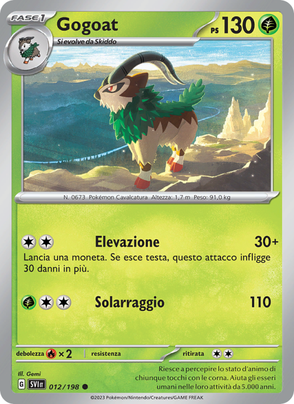 Gogoat 012/258 — Scarlet & Violet (Italian Pokémon TCG card)