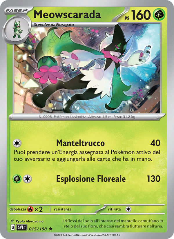 Meowscarada 015/258 — Scarlet & Violet (Italian Pokémon TCG card)