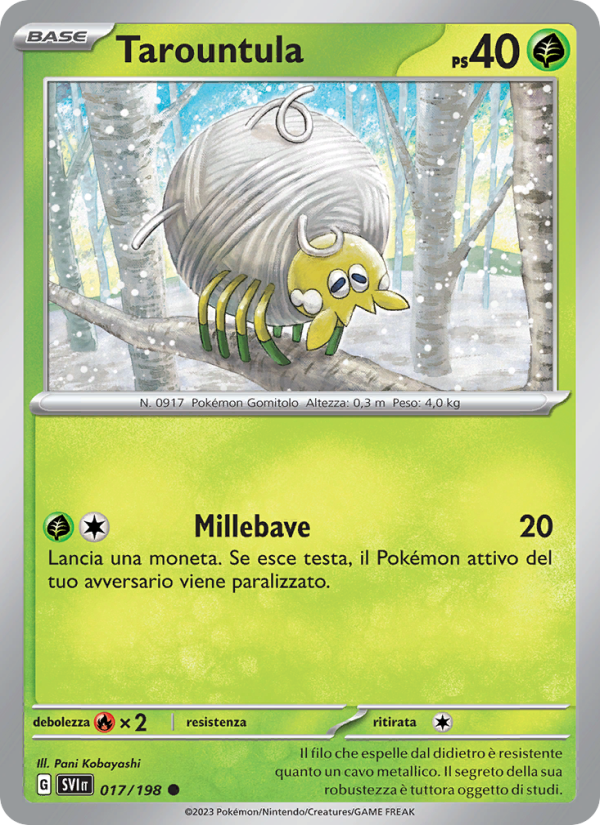 Tarountula 017/258 — Scarlet & Violet (Italian Pokémon TCG card)