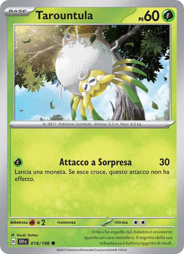 Tarountula 018/258 — Scarlet & Violet (Italian Pokémon TCG card)