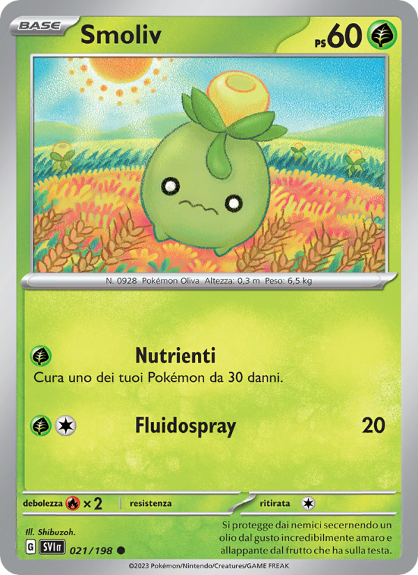 Smoliv 021/258 — Scarlet & Violet (Italian Pokémon TCG card)