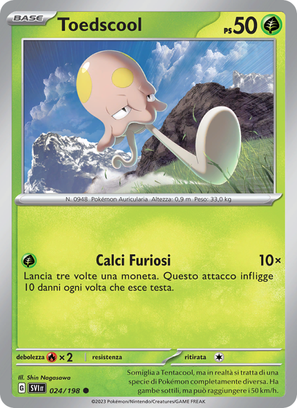 Toedscool 024/258 — Scarlet & Violet (Italian Pokémon TCG card)