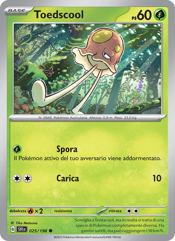 Toedscool 025/258 — Scarlet & Violet (Italian Pokémon TCG card)