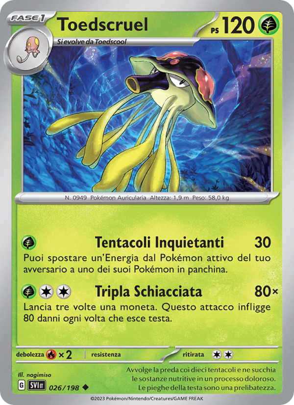Toedscruel 026/258 — Scarlet & Violet (Italian Pokémon TCG card)
